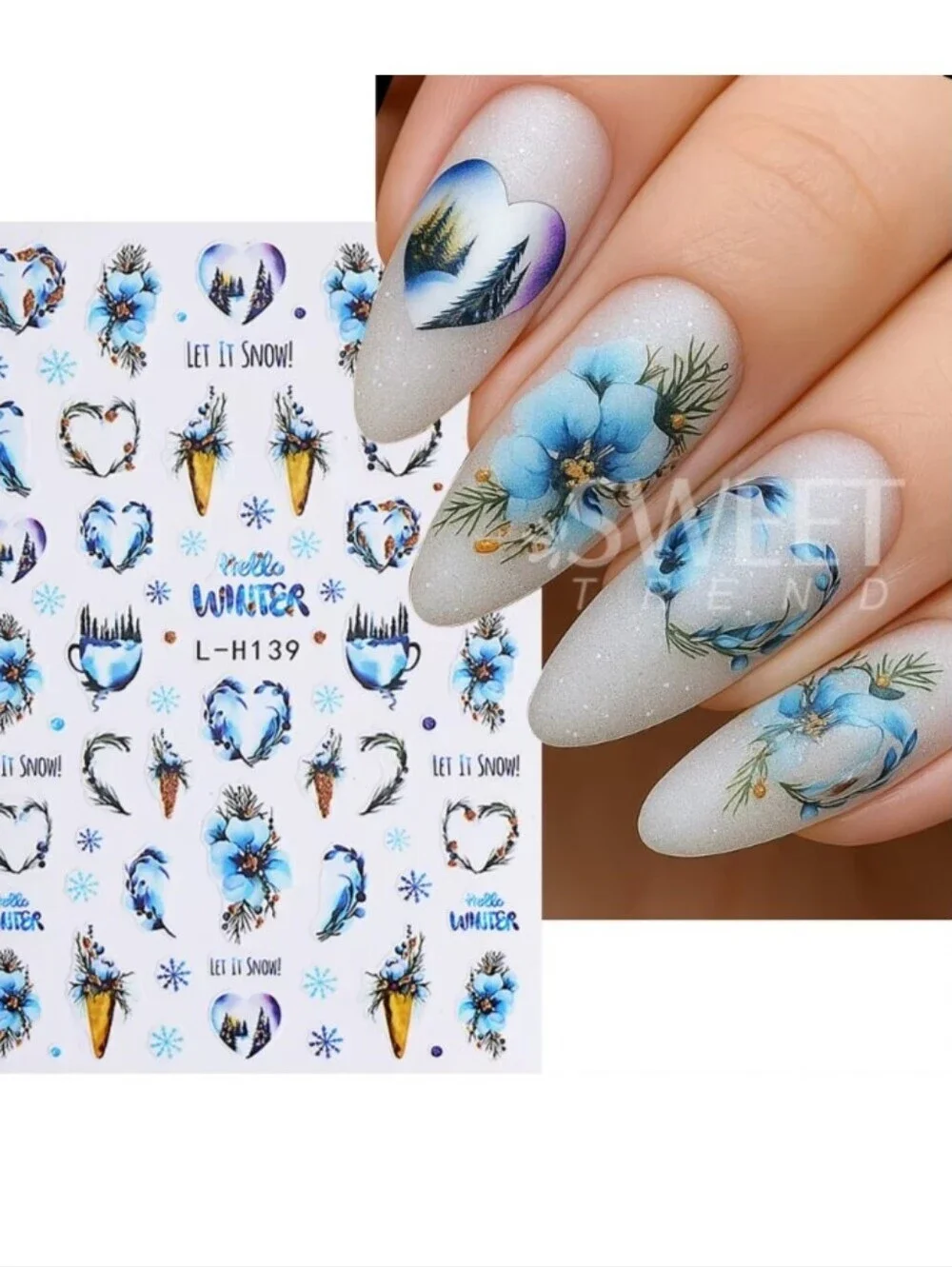 Trendy Self Adhesive Nails Art Transfer Sticker